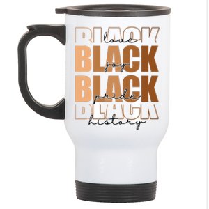 Black History Love Pride Month Melanin Stainless Steel Travel Mug