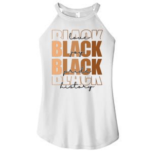 Black History Love Pride Month Melanin Women's Perfect Tri Rocker Tank