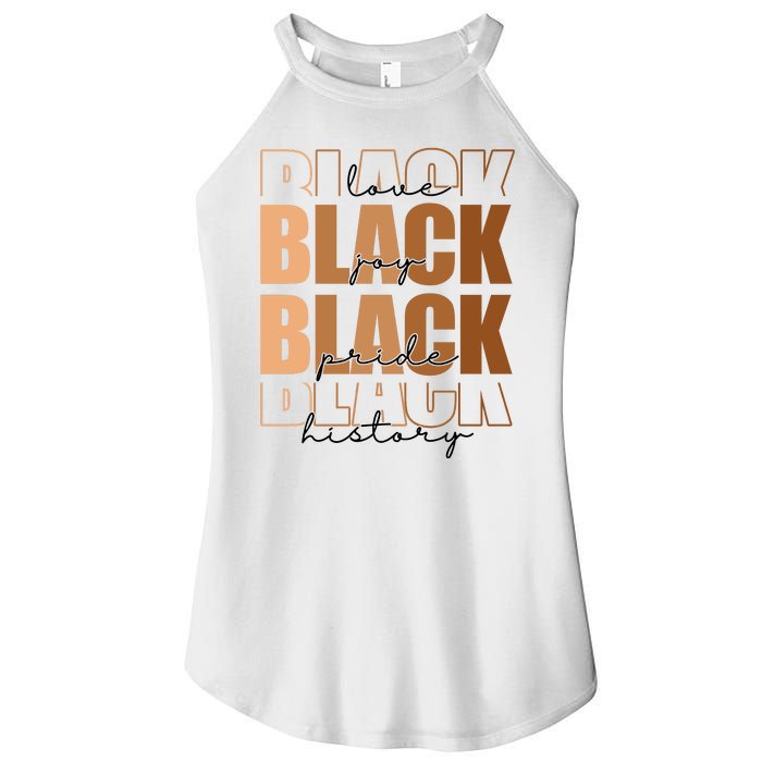 Black History Love Pride Month Melanin Women's Perfect Tri Rocker Tank