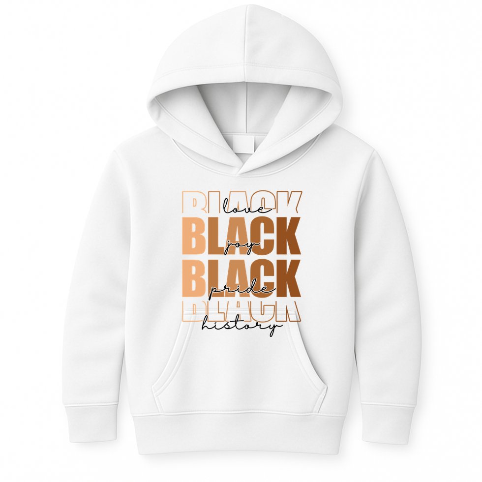 Black History Love Pride Month Melanin Kids Hoodie