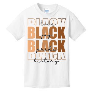 Black History Love Pride Month Melanin Kids T-Shirt