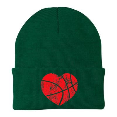 Basketball Heart Love Valentines Day Sport Player Coach Kids Knit Cap Winter Beanie