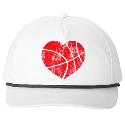 Basketball Heart Love Valentines Day Sport Player Coach Kids Snapback Five-Panel Rope Hat