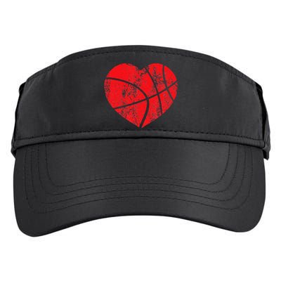 Basketball Heart Love Valentines Day Sport Player Coach Kids Adult Drive Performance Visor