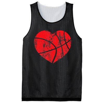 Basketball Heart Love Valentines Day Sport Player Coach Kids Mesh Reversible Basketball Jersey Tank