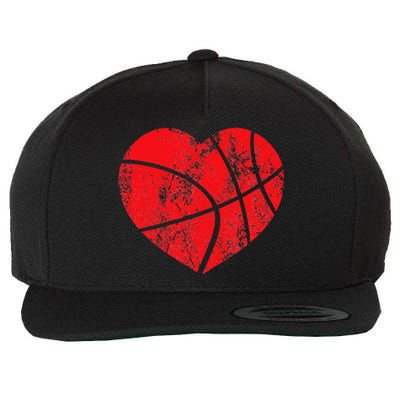 Basketball Heart Love Valentines Day Sport Player Coach Kids Wool Snapback Cap