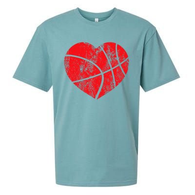 Basketball Heart Love Valentines Day Sport Player Coach Kids Sueded Cloud Jersey T-Shirt