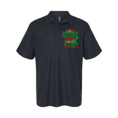 Black History Learn It Live It Make It 365 Days A Year Black History Month Gift Softstyle Adult Sport Polo