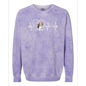 Beagle Heartbeat Love Beagle Colorblast Crewneck Sweatshirt