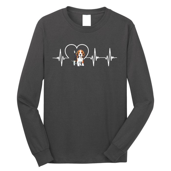 Beagle Heartbeat Love Beagle Long Sleeve Shirt