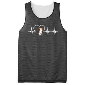 Beagle Heartbeat Love Beagle Mesh Reversible Basketball Jersey Tank