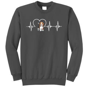 Beagle Heartbeat Love Beagle Tall Sweatshirt