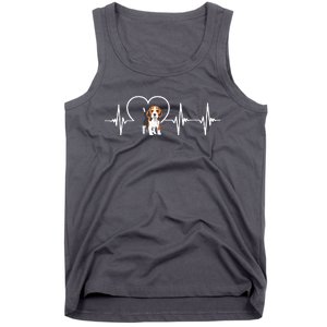 Beagle Heartbeat Love Beagle Tank Top