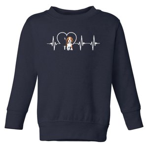 Beagle Heartbeat Love Beagle Toddler Sweatshirt