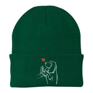 Basset Hound Love Dog  Knit Cap Winter Beanie