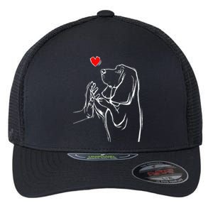 Basset Hound Love Dog  Flexfit Unipanel Trucker Cap