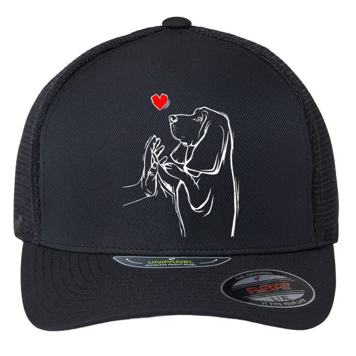 Basset Hound Love Dog  Flexfit Unipanel Trucker Cap