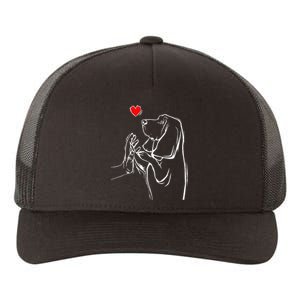 Basset Hound Love Dog  Yupoong Adult 5-Panel Trucker Hat