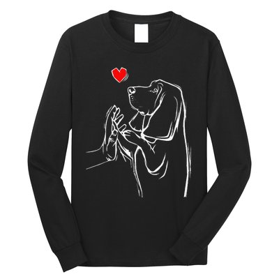 Basset Hound Love Dog  Long Sleeve Shirt