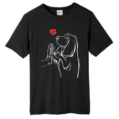 Basset Hound Love Dog  Tall Fusion ChromaSoft Performance T-Shirt