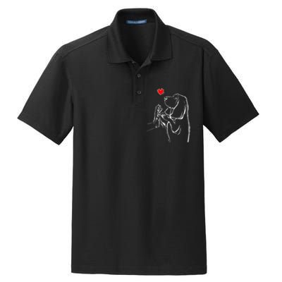 Basset Hound Love Dog  Dry Zone Grid Polo