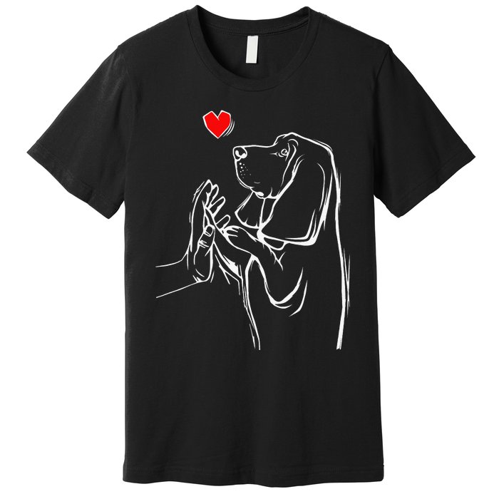 Basset Hound Love Dog  Premium T-Shirt