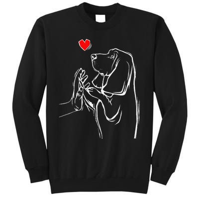 Basset Hound Love Dog  Tall Sweatshirt