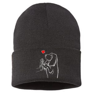 Basset Hound Love Dog  Sustainable Knit Beanie