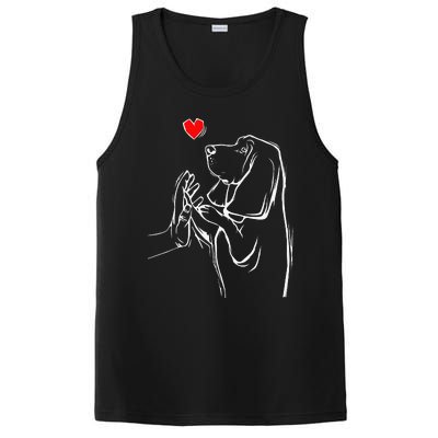 Basset Hound Love Dog  PosiCharge Competitor Tank