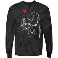 Basset Hound Love Dog  Tie-Dye Long Sleeve Shirt