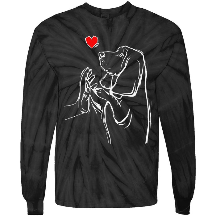 Basset Hound Love Dog  Tie-Dye Long Sleeve Shirt