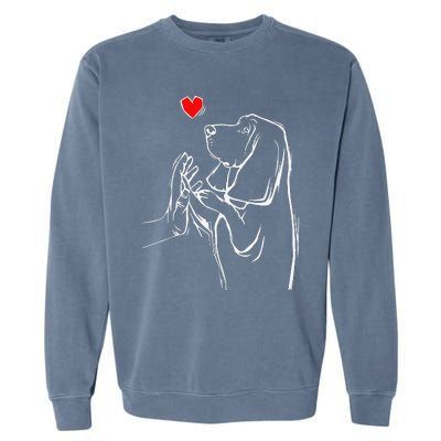 Basset Hound Love Dog  Garment-Dyed Sweatshirt