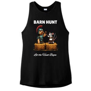 Barn Hunt Lover Cute Warrior Rat And Yorkshire Terrier Dog Gift Ladies PosiCharge Tri-Blend Wicking Tank