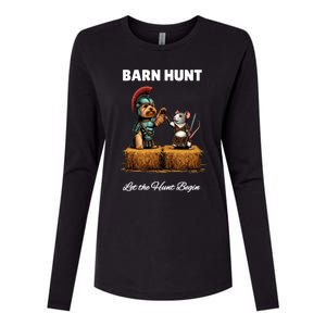 Barn Hunt Lover Cute Warrior Rat And Yorkshire Terrier Dog Gift Womens Cotton Relaxed Long Sleeve T-Shirt