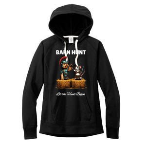 Barn Hunt Lover Cute Warrior Rat And Yorkshire Terrier Dog Gift Women's Fleece Hoodie