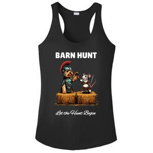 Barn Hunt Lover Cute Warrior Rat And Yorkshire Terrier Dog Gift Ladies PosiCharge Competitor Racerback Tank