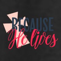 Because He Lives Jesus Cross 7 Panel Mesh Trucker Snapback Hat