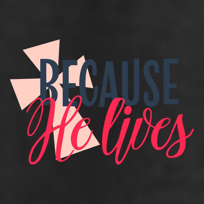 Because He Lives Jesus Cross 7 Panel Mesh Trucker Snapback Hat