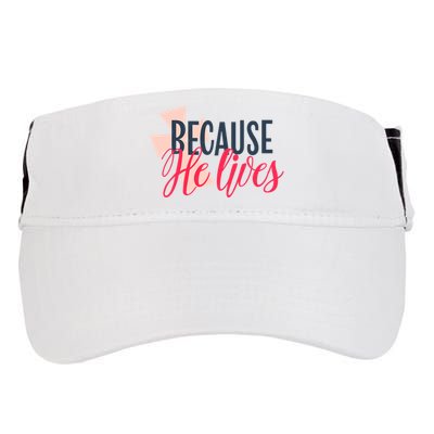 Because He Lives Jesus Cross Adult Drive Performance Visor