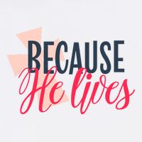 Because He Lives Jesus Cross Flatbill Hat