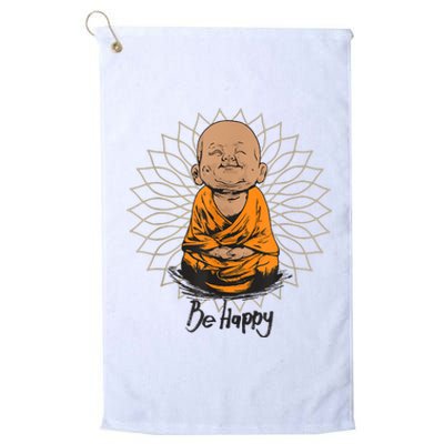 Ba Happy Little Happy Buddha Peaceful Platinum Collection Golf Towel