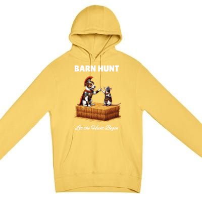 Barn Hunt Lover Cute Warrior Rat And Russell Terrier Dog Cute Gift Premium Pullover Hoodie