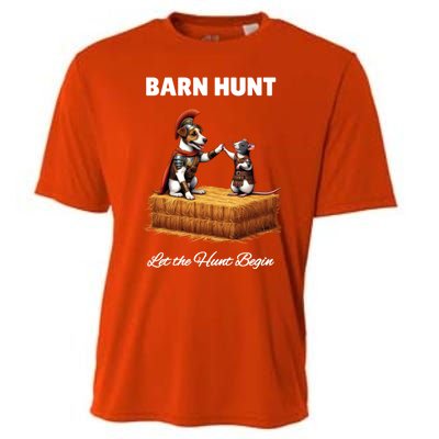 Barn Hunt Lover Cute Warrior Rat And Russell Terrier Dog Cute Gift Cooling Performance Crew T-Shirt