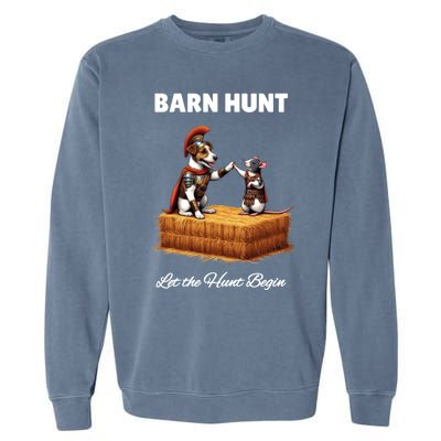 Barn Hunt Lover Cute Warrior Rat And Russell Terrier Dog Cute Gift Garment-Dyed Sweatshirt