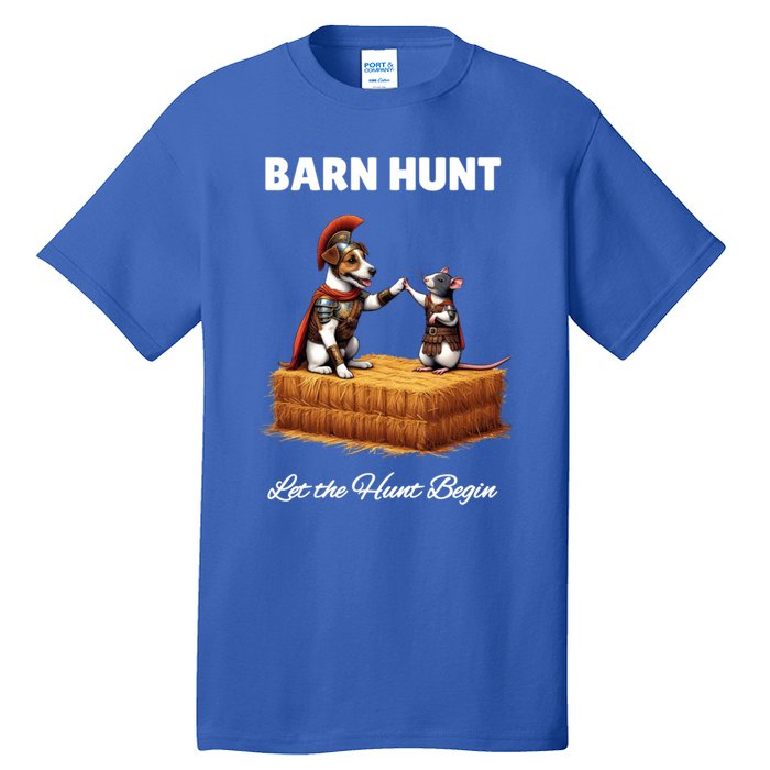 Barn Hunt Lover Cute Warrior Rat And Russell Terrier Dog Cute Gift Tall T-Shirt