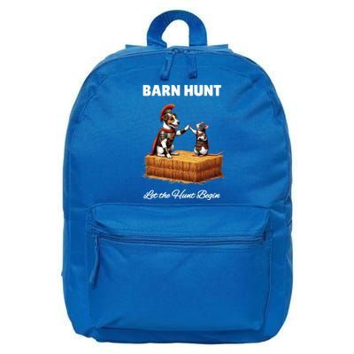 Barn Hunt Lover Cute Warrior Rat And Russell Terrier Dog Cute Gift 16 in Basic Backpack