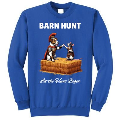 Barn Hunt Lover Cute Warrior Rat And Russell Terrier Dog Cute Gift Tall Sweatshirt