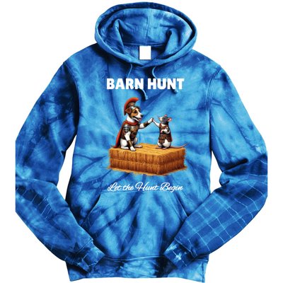 Barn Hunt Lover Cute Warrior Rat And Russell Terrier Dog Cute Gift Tie Dye Hoodie