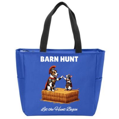 Barn Hunt Lover Cute Warrior Rat And Russell Terrier Dog Cute Gift Zip Tote Bag