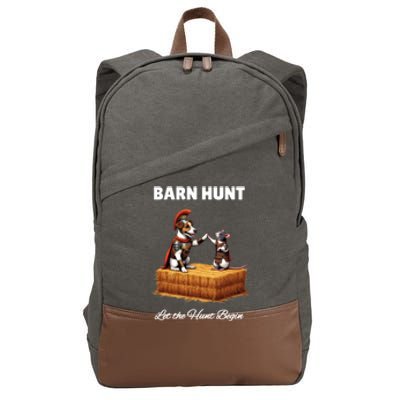 Barn Hunt Lover Cute Warrior Rat And Russell Terrier Dog Cute Gift Cotton Canvas Backpack